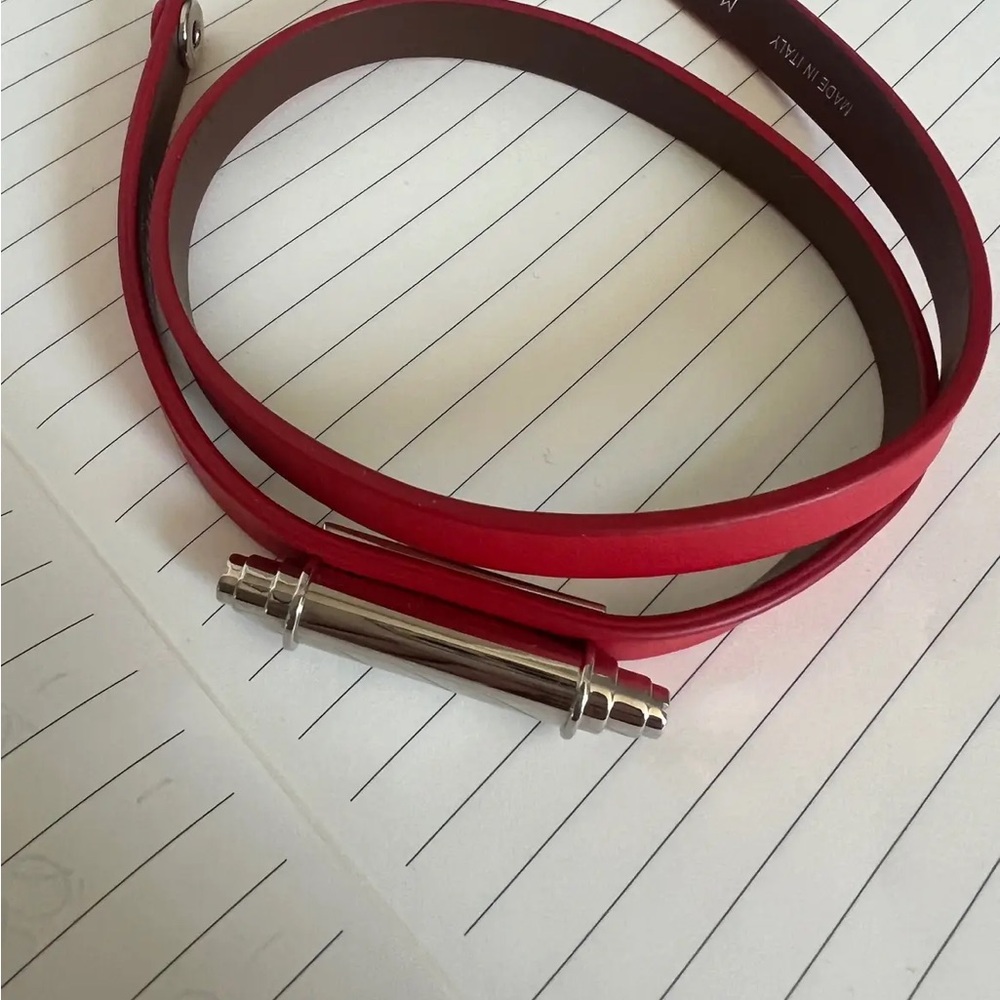 Givenchy Red Bracelet with Silver Accents